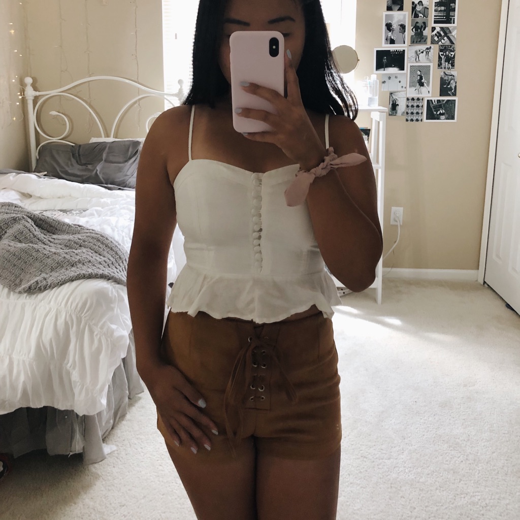 White Buttoned Cami
